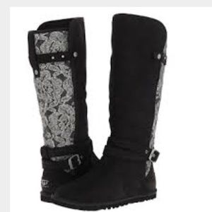 women's marielle tall laceback boot black ugg 9